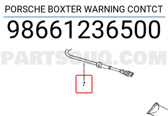 Porsche 98661236500 PORSCHE BOXTER WARNING CONTCT