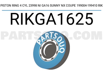 RIKEN RIKGA1625 PISTON RING 4 CYL 23998 NI GA16 SUNNY NX COUPE 199004-199410 RIK