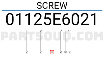 Renault 01125E6021 SCREW