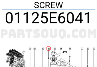 Renault 01125E6041 SCREW