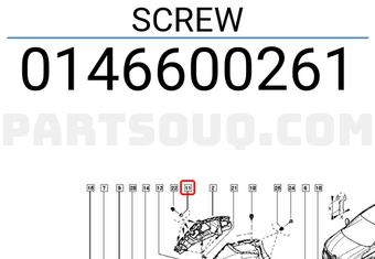Renault 0146600261 SCREW