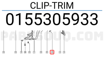 Renault 0155305933 CLIP-TRIM