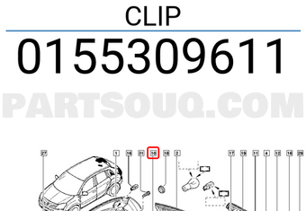 Renault 0155309611 CLIP