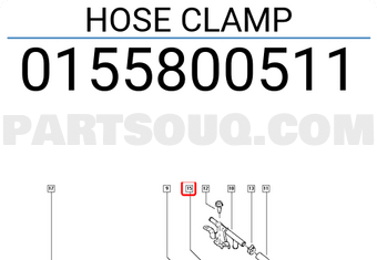 Renault 0155800511 HOSE CLAMP