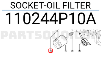 Renault 110244P10A SOCKET-OIL FILTER