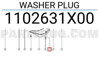 Renault 1102631X00 WASHER PLUG