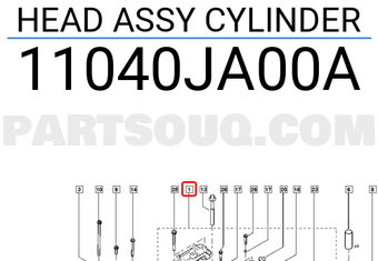Renault 11040JA00A HEAD ASSY CYLINDER