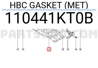 Renault 110441KT0B HBC GASKET (MET)