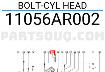 Renault 11056AR002 BOLT-CYL HEAD