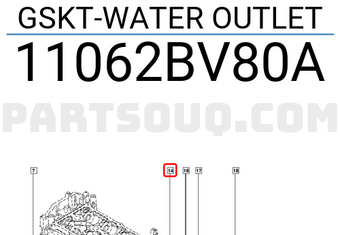 Renault 11062BV80A GSKT-WATER OUTLET