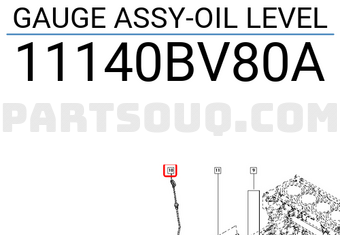 Renault 11140BV80A GAUGE ASSY-OIL LEVEL