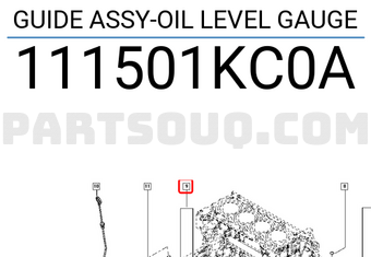 Renault 111501KC0A GUIDE ASSY-OIL LEVEL GAUGE