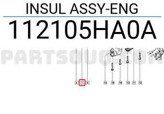 Renault 112105HA0A INSUL ASSY-ENG