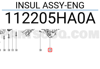 Renault 112205HA0A INSUL ASSY-ENG