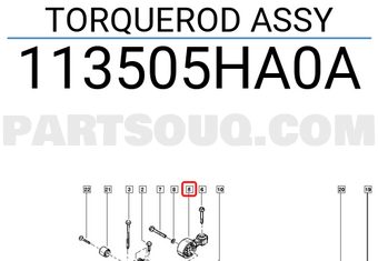 Renault 113505HA0A TORQUEROD ASSY