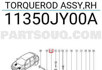 Renault 11350JY00A TORQUEROD ASSY,RH