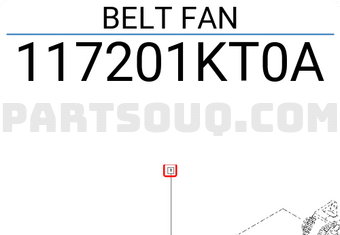 Renault 117201KT0A BELT FAN