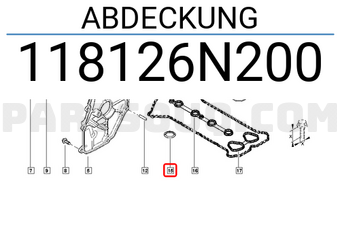 Renault 118126N200 ABDECKUNG