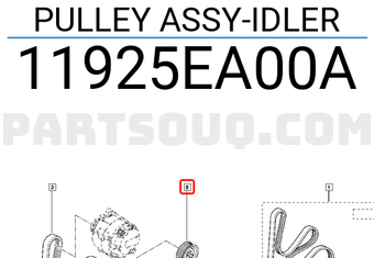Renault 11925EA00A PULLEY ASSY-IDLER