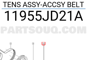 Renault 11955JD21A TENS ASSY-ACCSY BELT