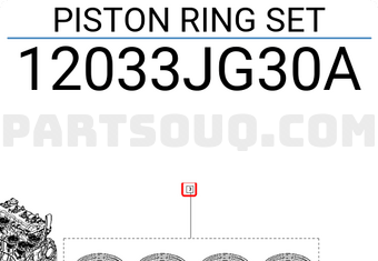 Renault 12033JG30A PISTON RING SET