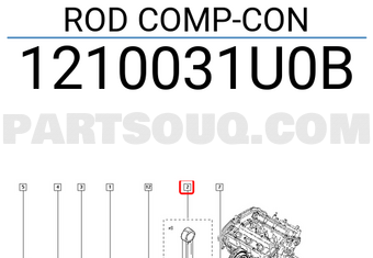Renault 1210031U0B ROD COMP-CON