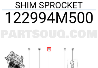 Renault 122994M500 SHIM SPROCKET