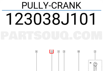 Renault 123038J101 PULLY-CRANK