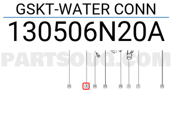 Renault 130506N20A GSKT-WATER CONN
