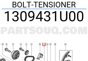Renault 1309431U00 BOLT-TENSIONER