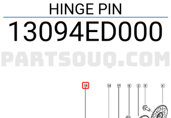 Renault 13094ED000 HINGE PIN