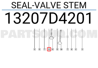 Renault 13207D4201 SEAL-VALVE STEM