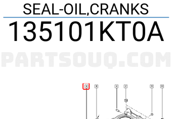 Renault 135101KT0A SEAL-OIL,CRANKS