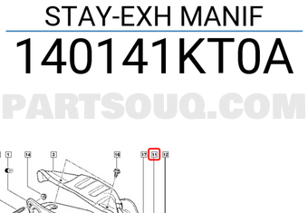 Renault 140141KT0A STAY-EXH MANIF