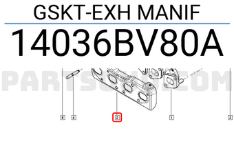 Renault 14036BV80A GSKT-EXH MANIF