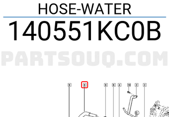 Renault 140551KC0B HOSE-WATER