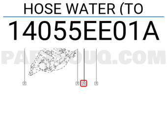 Renault 14055EE01A HOSE WATER (TO