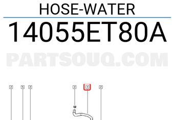 Renault 14055ET80A HOSE-WATER