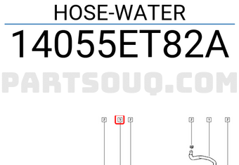 Renault 14055ET82A HOSE-WATER