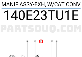 Renault 140E23TU1E MANIF ASSY-EXH, W/CAT CONV