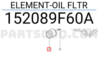 Renault 152089F60A ELEMENT-OIL FLTR