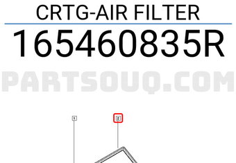 Renault 165460835R CRTG-AIR FILTER