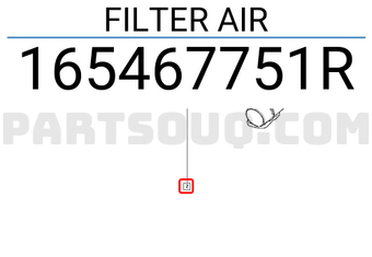 Renault 165467751R FILTER AIR