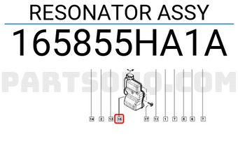 Renault 165855HA1A RESONATOR ASSY