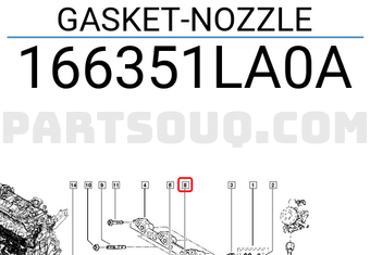 Renault 166351LA0A GASKET-NOZZLE
