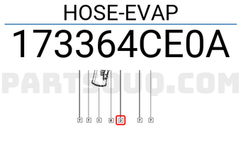 Renault 173364CE0A HOSE-EVAP