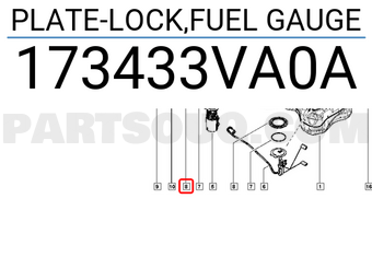Renault 173433VA0A PLATE-LOCK,FUEL GAUGE