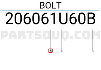 Renault 206061U60B BOLT