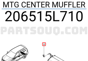 Renault 206515L710 MTG CENTER MUFFLER