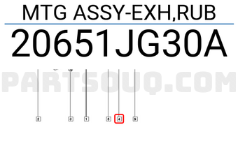 Renault 20651JG30A MTG ASSY-EXH,RUB